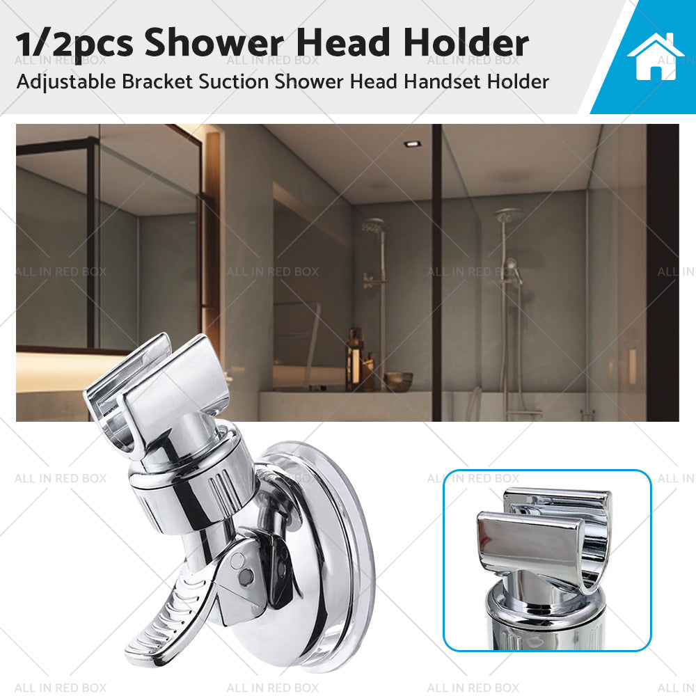 1/2PCS Adjustable Bracket Suction Shower Head Handset Holder Bathroom Wall Mount-0
