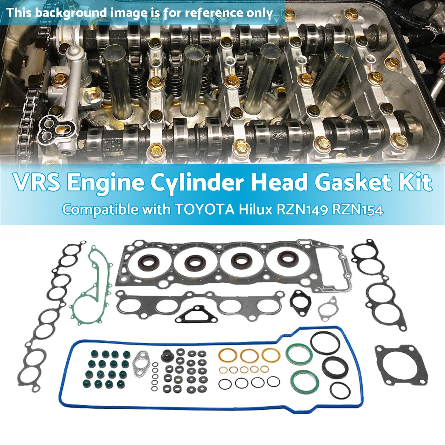 VRS Cylinder Head Gasket Set Kit Suitable for Hilux RZN149 RZN154 97-05 3RZ-FE-3