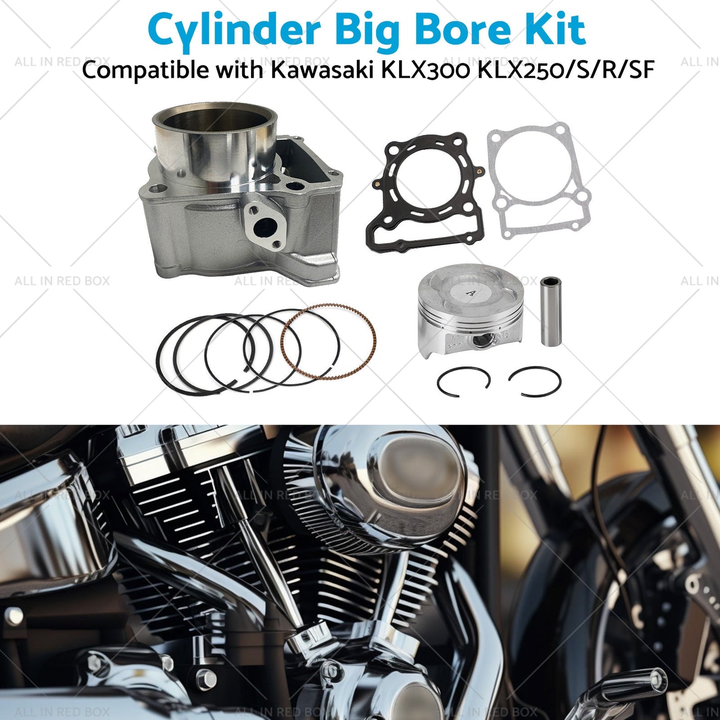 78mm Cylinder Big Bore Kit Suitable For Kawasaki KLX300 KLX250 S R SF 1993-2014-3