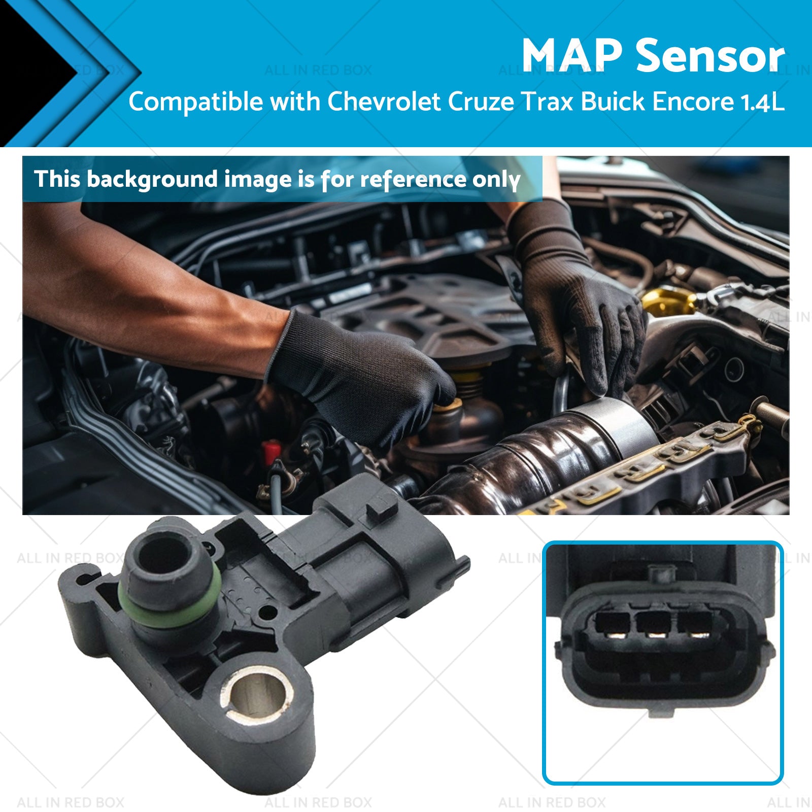 55567257 MAP Sensor Suitable for 13-20 Chevrolet Cruze Trax Buick Encore 1. 4L-0