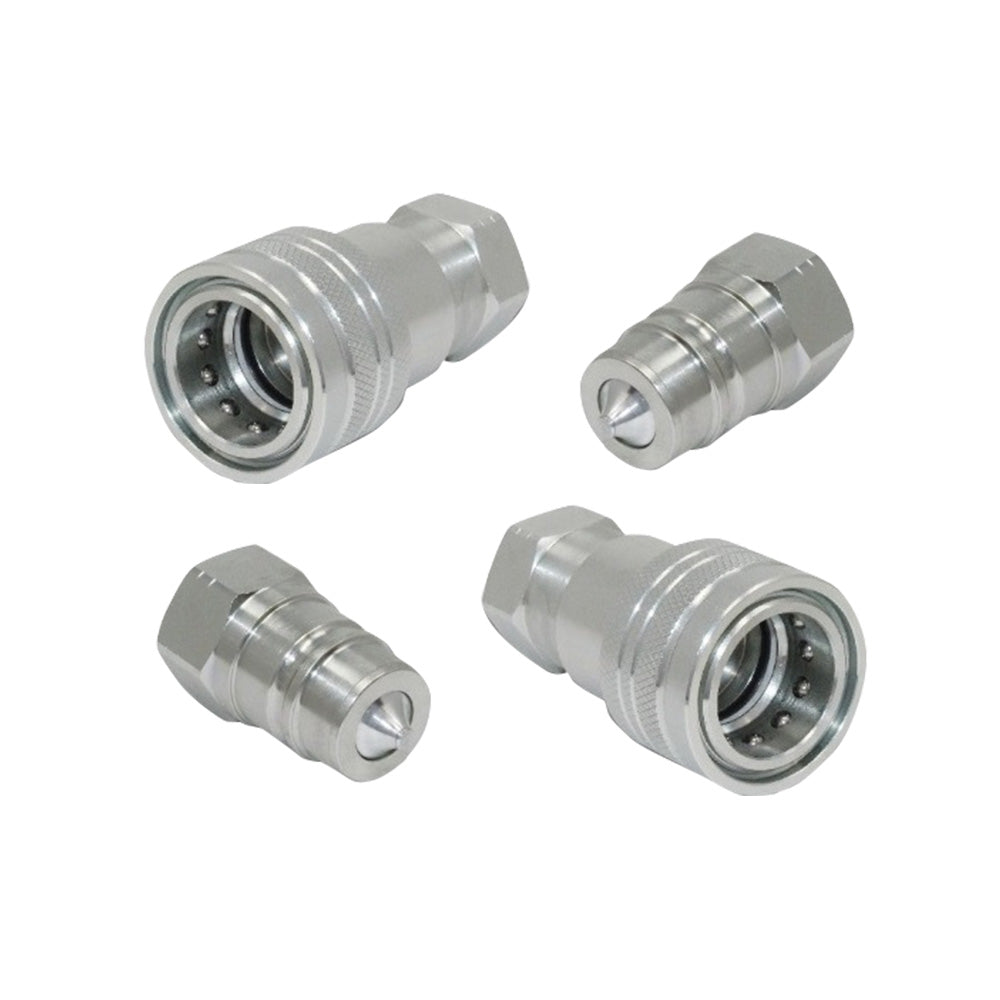 2 Sets 1 or 2 Inch BSP Hydraulic ISO Poppet Quick Release Couplings Suitable For Tractor-0
