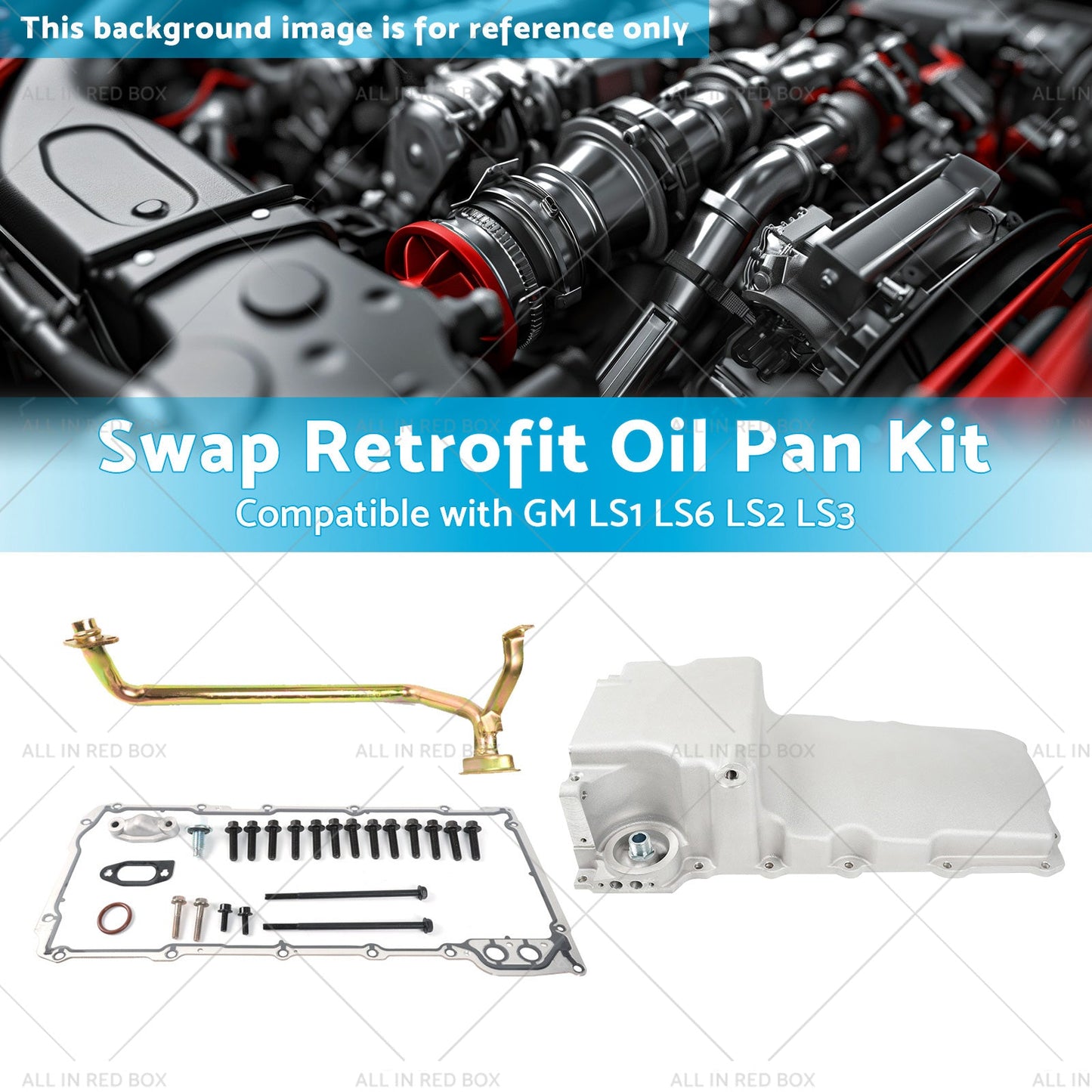 Swap Retrofit Oil Pan Kit Suitable for GM LS1 LS6 LS2 LS3 302-1 1955-1987-2