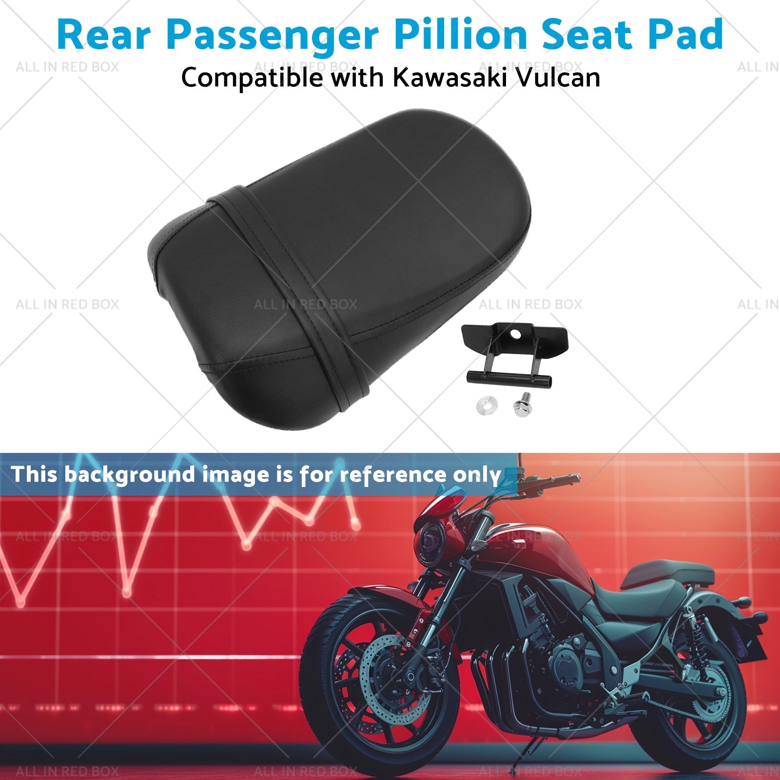 Rear Passenger Pillion Seat Pad Suitable for Kawasaki Vulcan VN650 S650 15-21-4