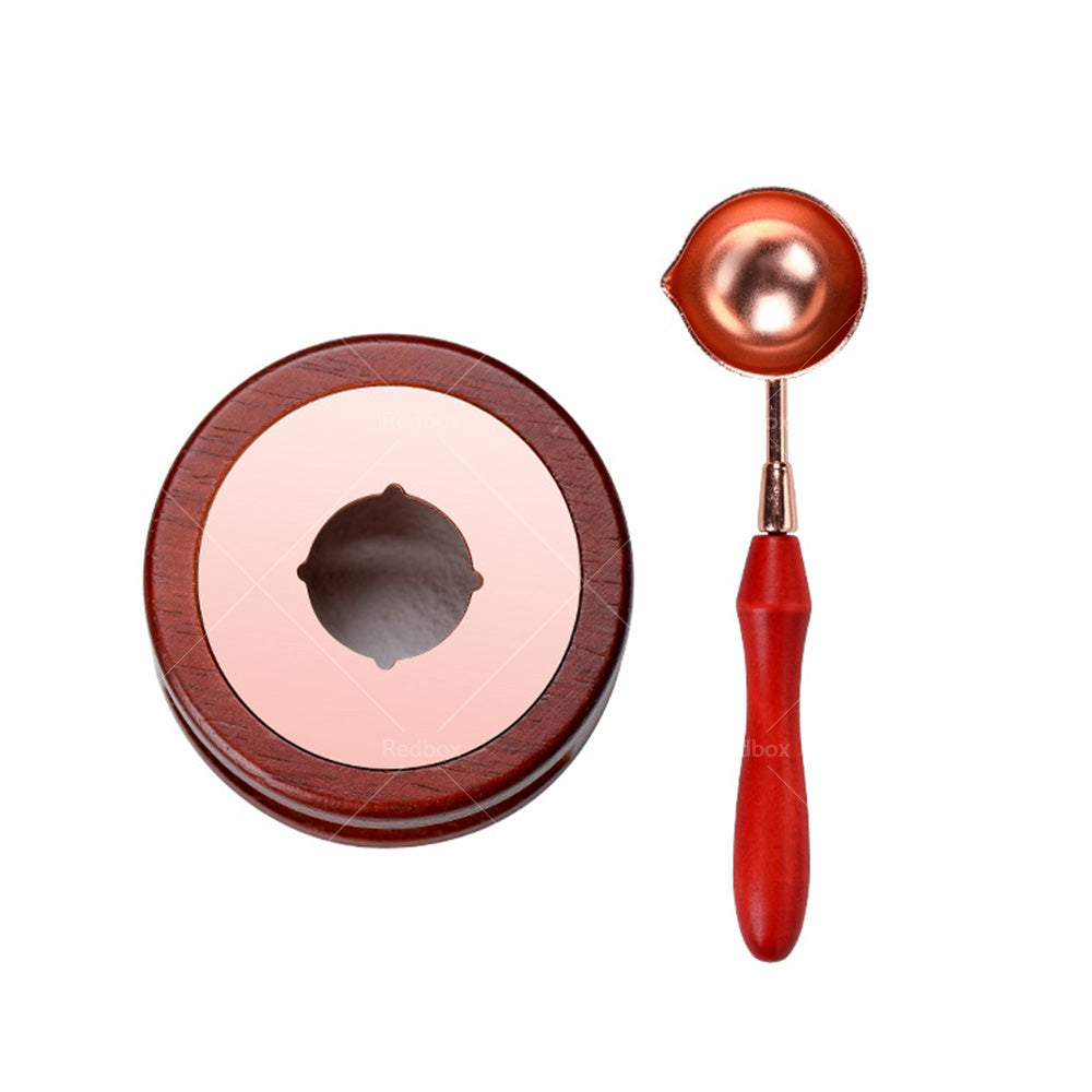 Sealing Wax Furnace Kit Warmer Melting Spoon Tool Stamp Candle Stamp Seal Card-4