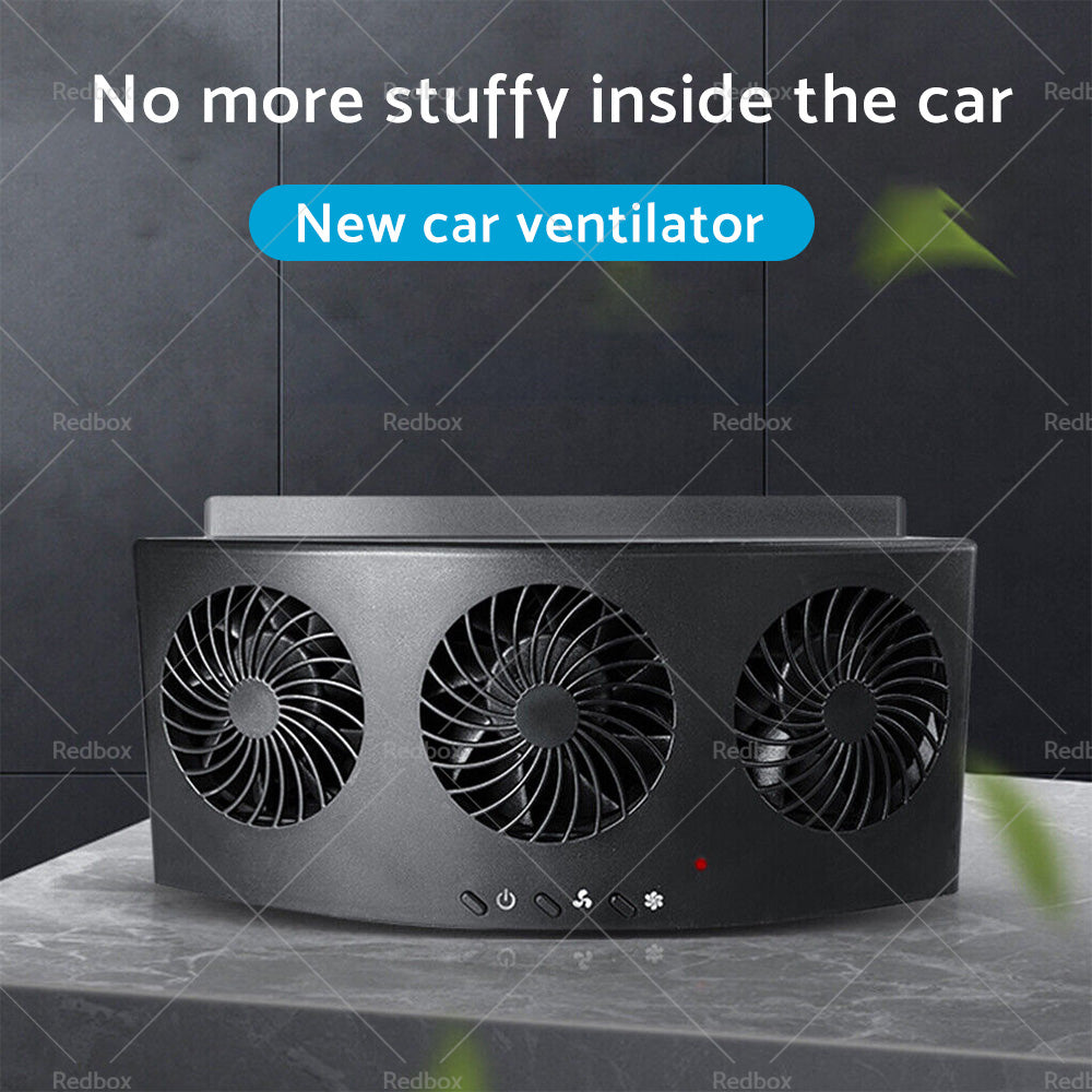 Car Exhaust Window Fan Cooler Air Vent Cooling Fans Ventilator 3Heads Adjustable-3