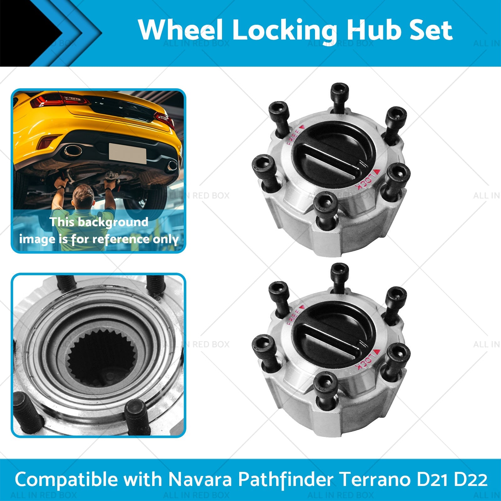 Wheel Locking Hub Set Suitable for 90-16 Navara Pathfinder Terrano D21 D22-1