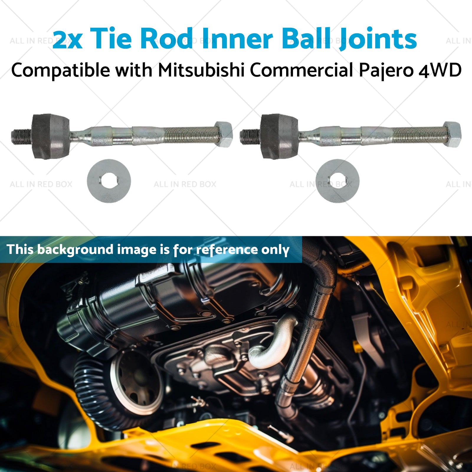 2x Tie Rod Inner Ball Joint Suitable for Mitsubishi Commercial Pajero 4WD 00-10-4
