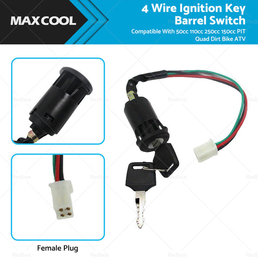 4 Wire Ignition Key Barrel Switch 50cc 110cc 125cc 150cc PIT Quad Dirt Bike ATV-0