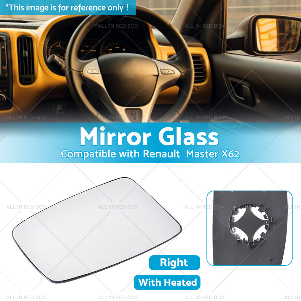 Right Mirror Glass Suitable for Renault Master X62 2010-2019 Heated Convex base-2