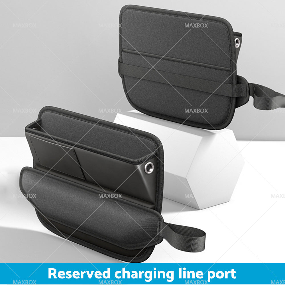 Car Seat Gap Storage Bag Organizer PU Leather With Exclusive Charging Cable Hole-2