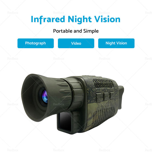 IR Night Vision Monocular 5X Zoom Telescope Digital HD Camera Hunting Video 4K-1