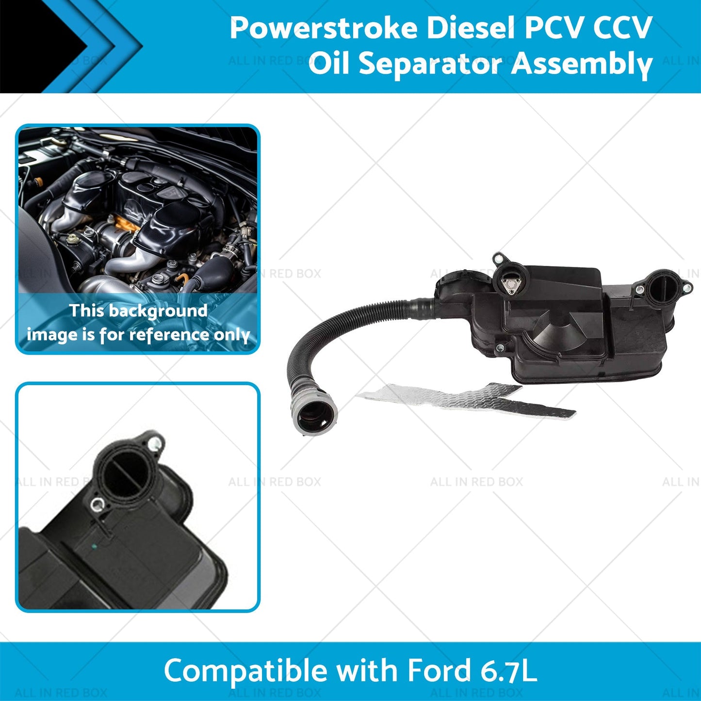 Powerstroke Diesel PCV CCV Oil Separator Assembly Suitable for 11-16 Ford 6. 7L-1