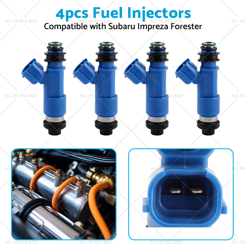 4PCS 565cc Fuel Injector Suitable For Subaru Impreza Forester Legacy 16611-AA720-4