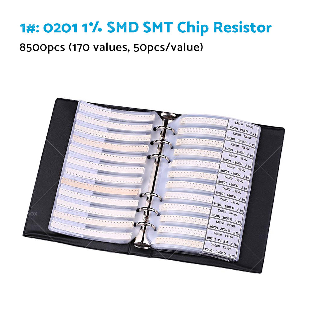 1x 0201/0402/0603/0805/1206 SMD/SMT Capacitor Chip Resistor Samples Book Kit-2
