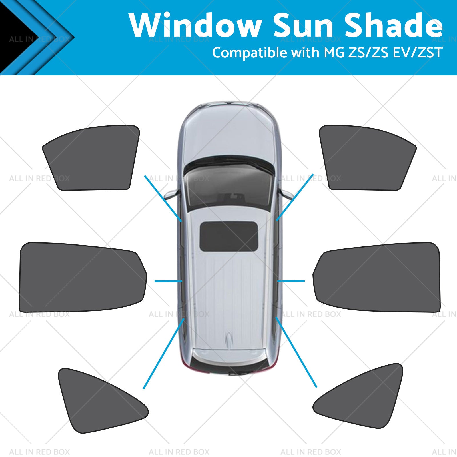 Window Magnetic Mesh Sun Blind Shade Suitable for MG ZS ZST ZS EV 2018-23-0