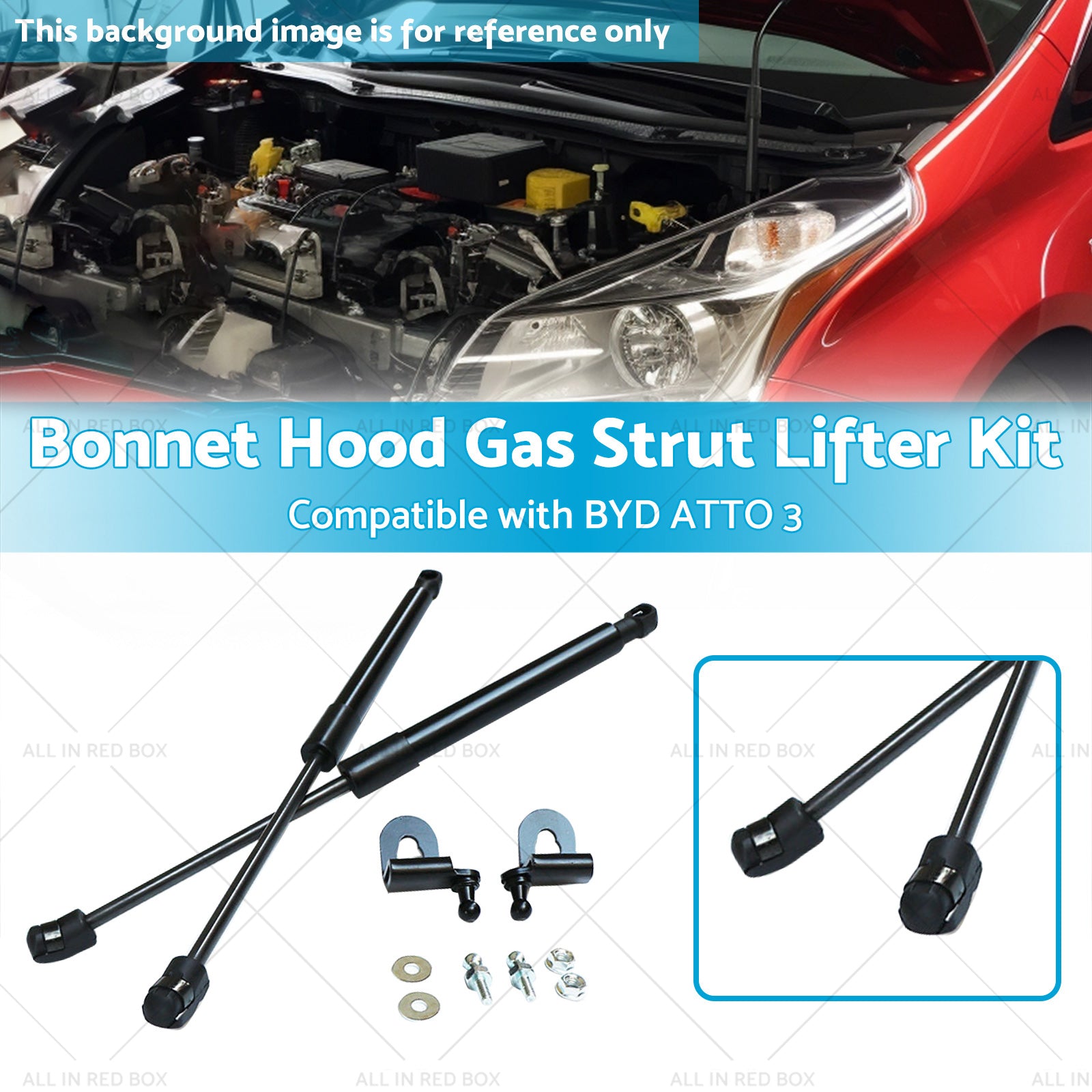Bonnet Hood Gas Strut Lifter Kit Suitable for BYD ATTO 3 Drilling or welding 21-23-2