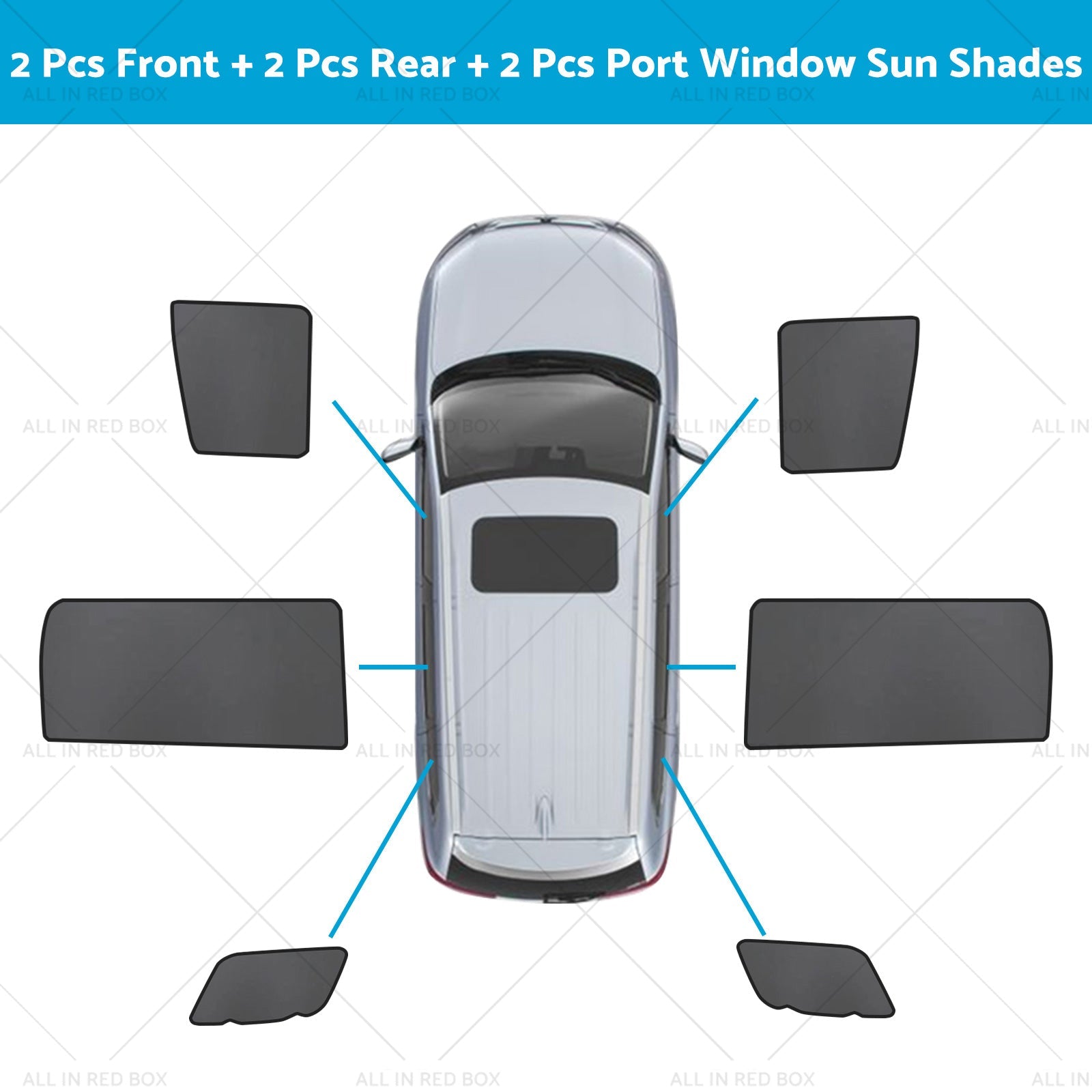 Front Rear Port Window Magnetic Sun Shade Suitable for Kia Carnival KA4 20-23-5