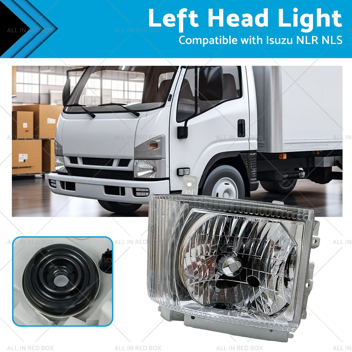 LH Head Light Lamp Suitable for Isuzu NLR NLS NNR NPR NPS Truck 08-On-0