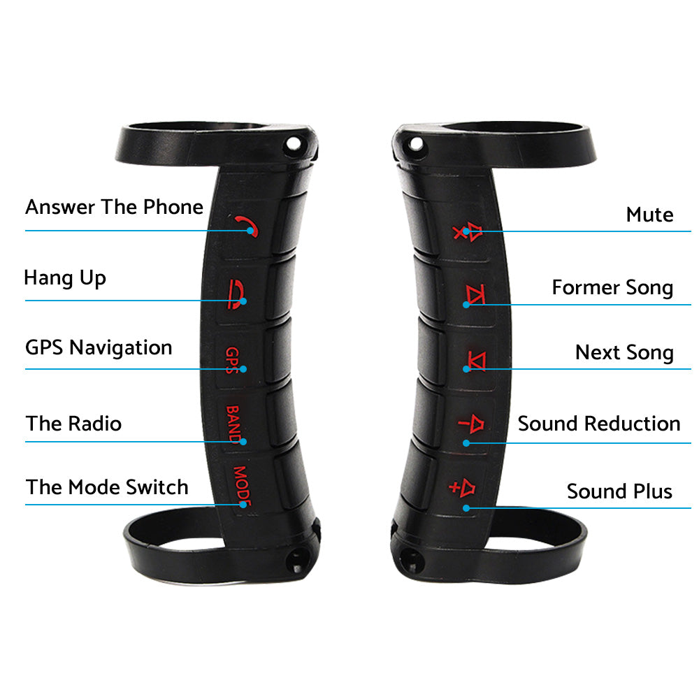 LED Wireless Bluetooth Car Steering Wheel Button Controller Suitable For Auto Stereo-1