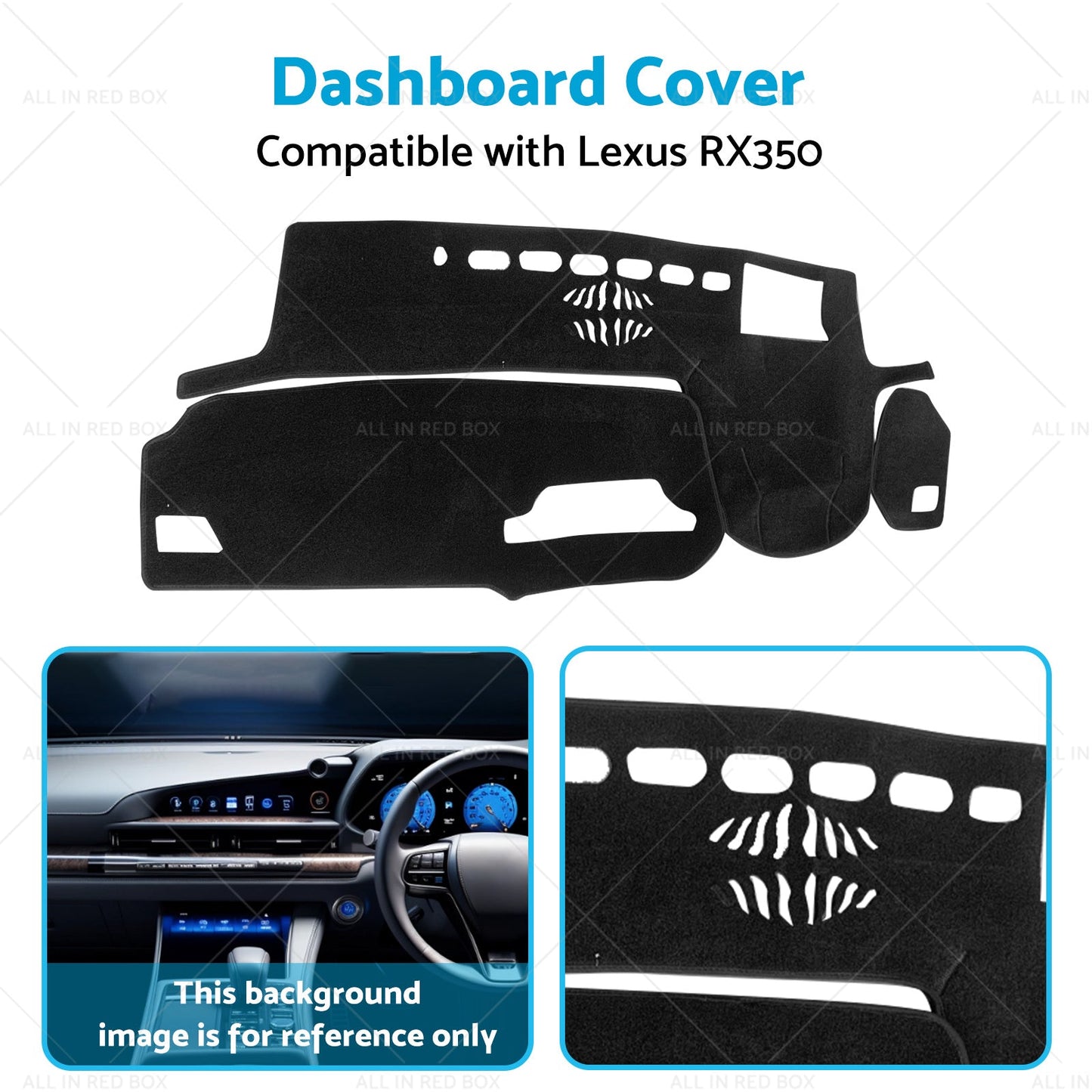 Non-Slip Dash Mat Suitable For Lexus RX RX350 2021-2022 With HUD Dashboard Cover-3