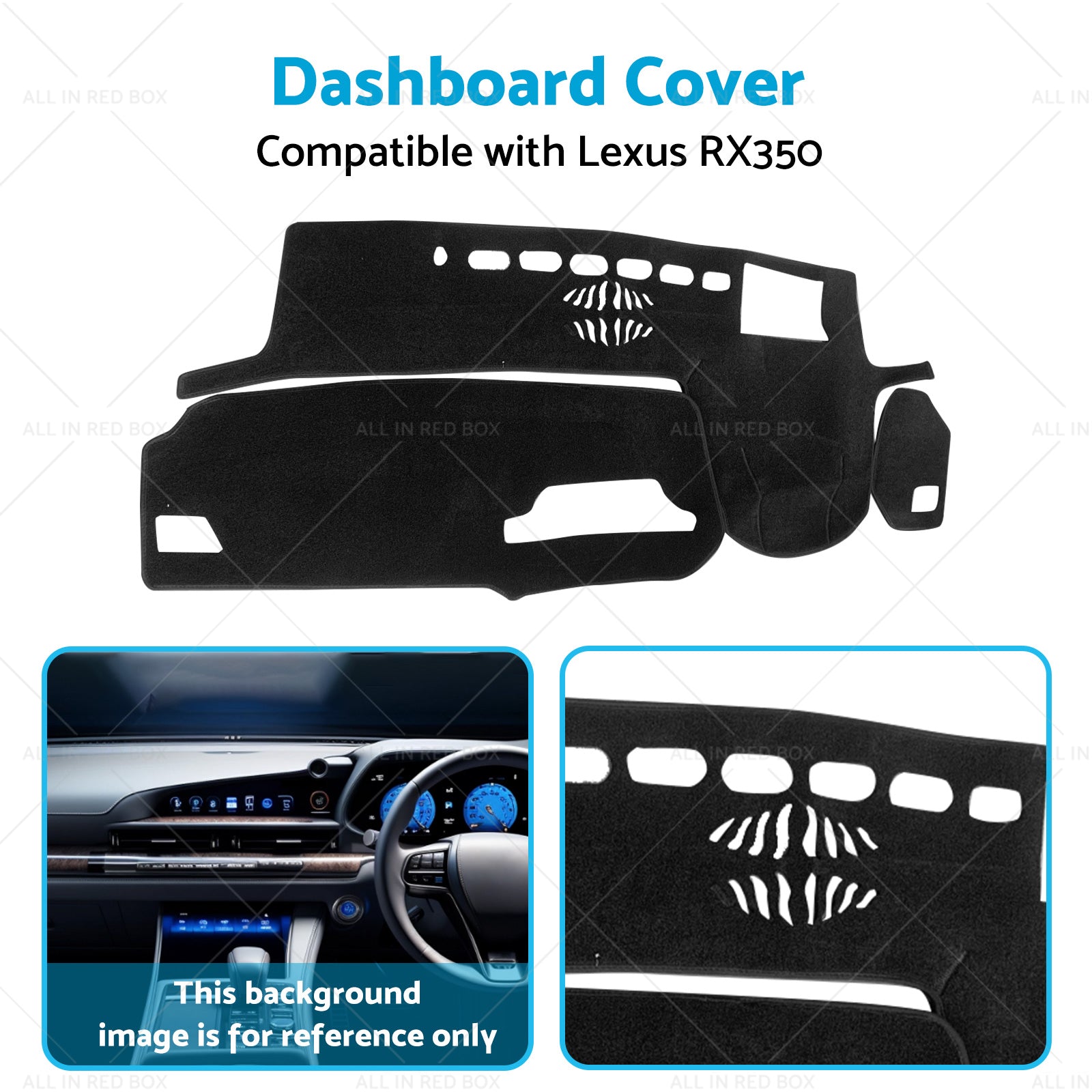 Non-Slip Dash Mat Suitable For Lexus RX RX350 2021-2022 With HUD Dashboard Cover-3
