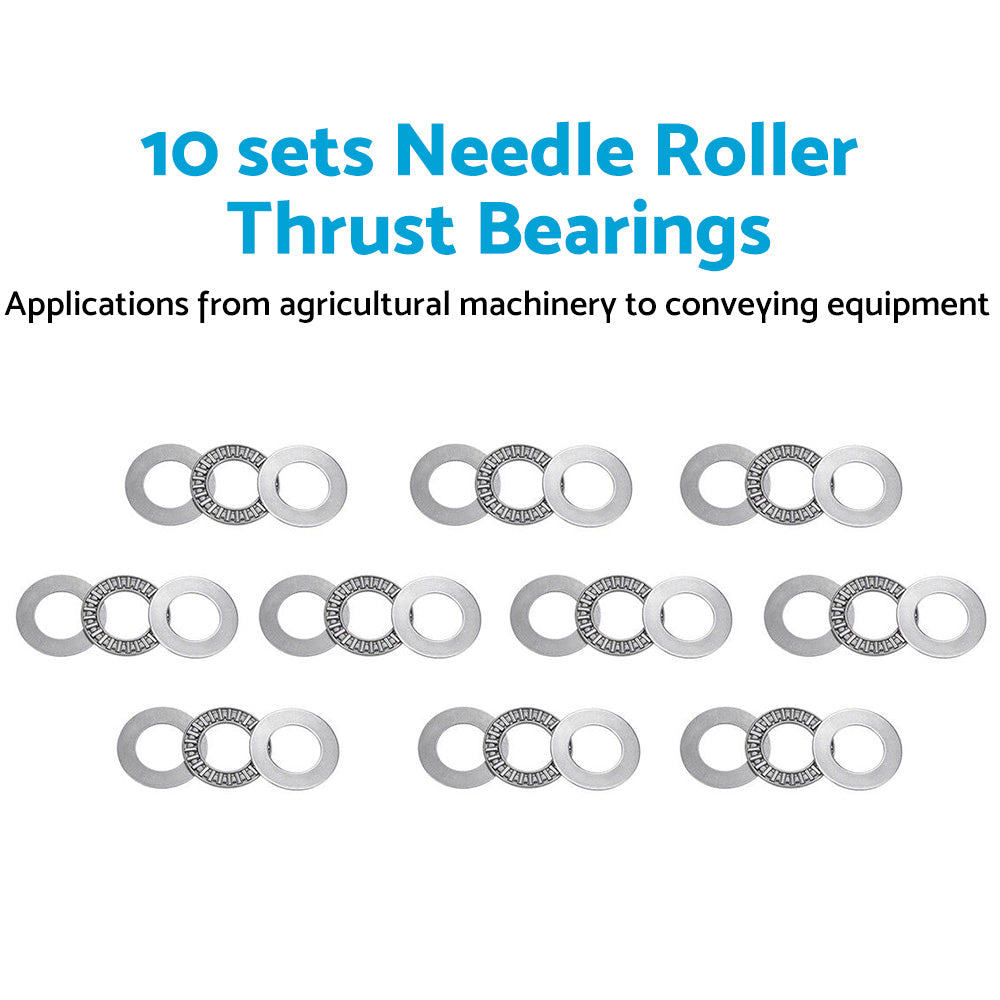 10PCS 20mm x 35mm x 2mm AXK2035 Thrust Needle Roller Bearing with AS2035 Washer-2