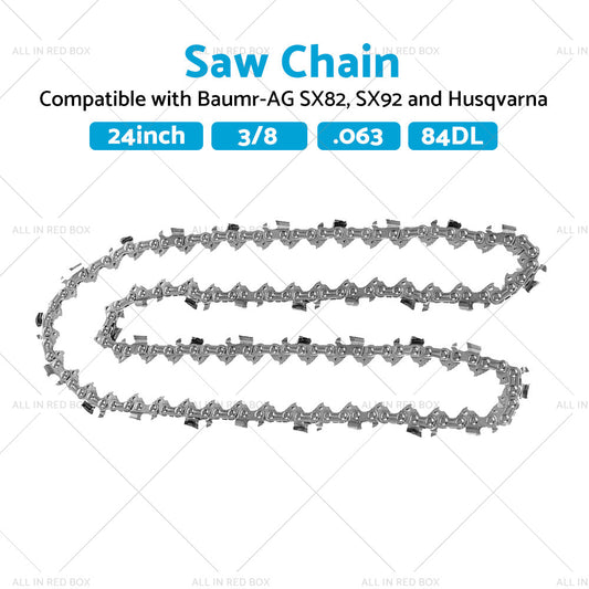 24 inch  3 or 8. 063 84DL Carbide Chainsaw Chain Suitable for BAUMR-AG SX82 Husqvarna-1
