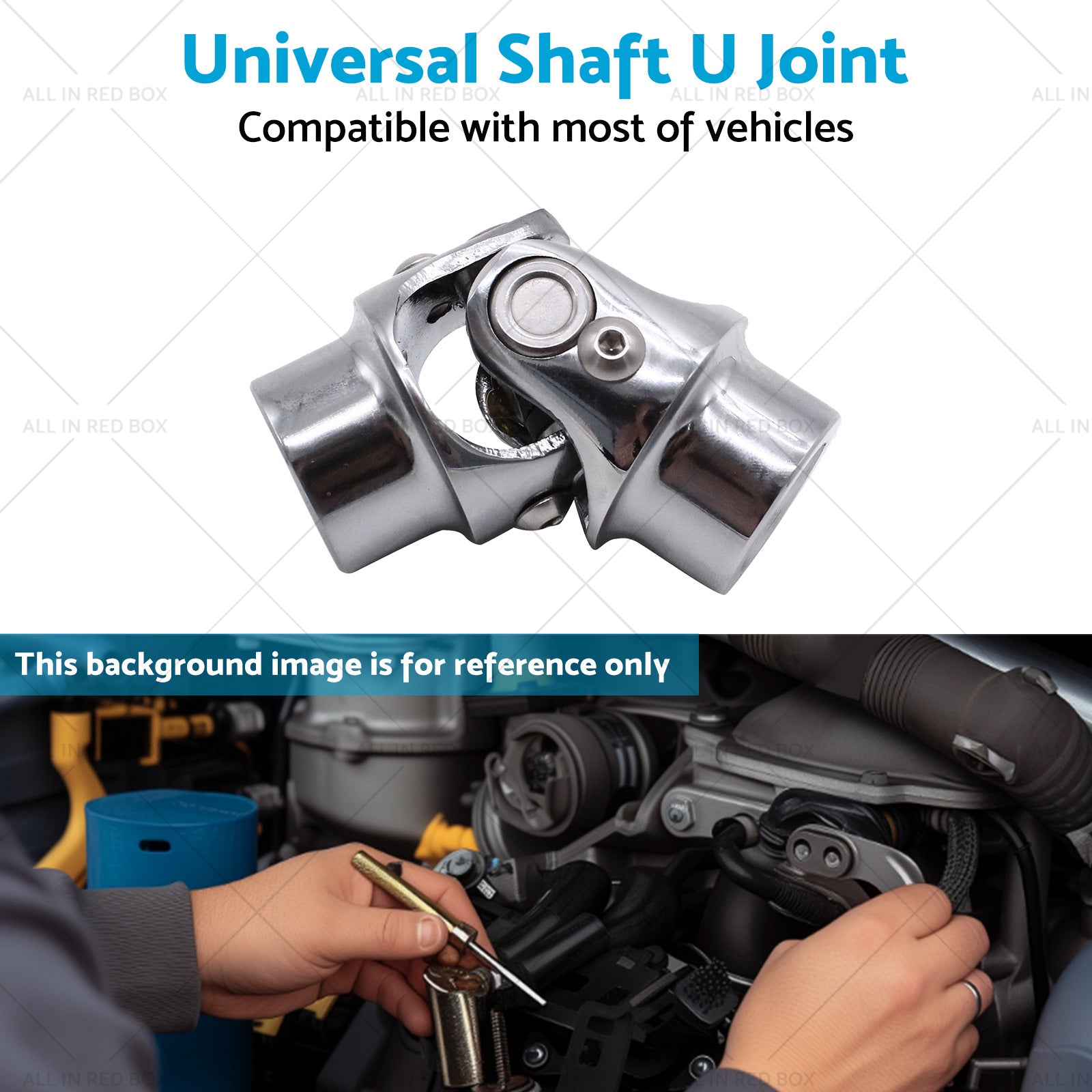 3 or 4 inch  Round x 3 or 4 inch  Round Stainless Steel Universal Single Steering Shaft U Joint-3
