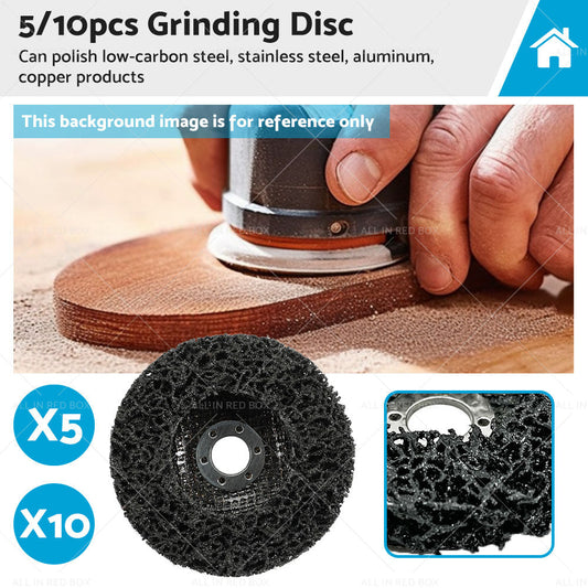 5/10PCS 100mm Poly Strip Disc Wheel Paint Rust Removal Clean Angle Grinder Black-0
