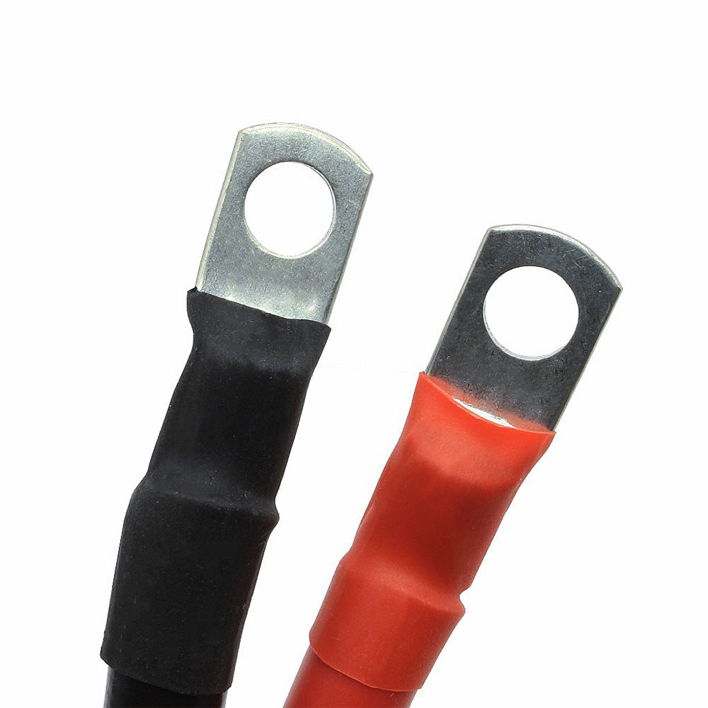 50cm 12V Battery Joiner Connector Lead Suitable For DC Wiring – 100A Cable With Red & Black Lugs-2