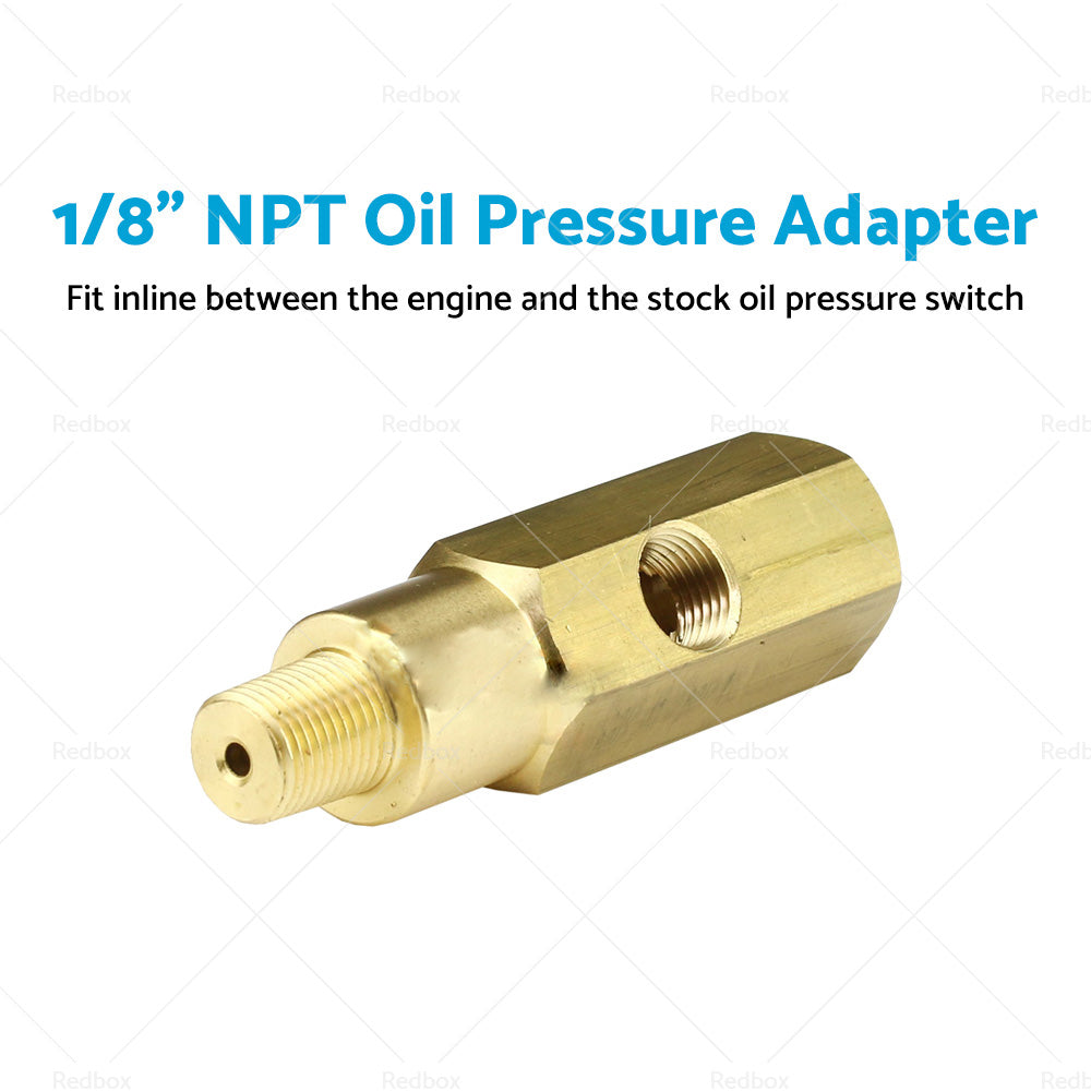 Oil Pressure Gauge Adapter 1 or 8 inch  NPT Male or Female Thread with 1 or 8 inch  NPT-3