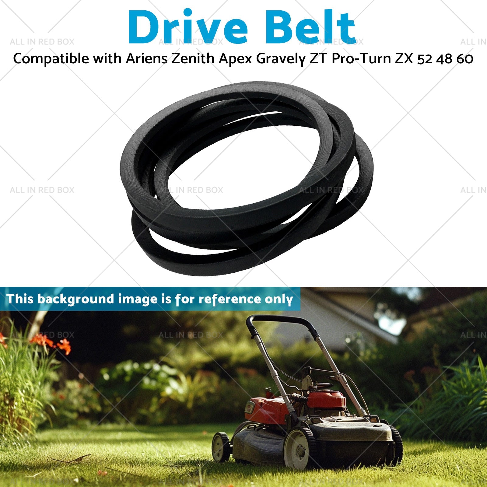 Drive Belt Suitable for Ariens Zenith Apex Gravely ZT Pro-Turn ZX 52 48 60-3