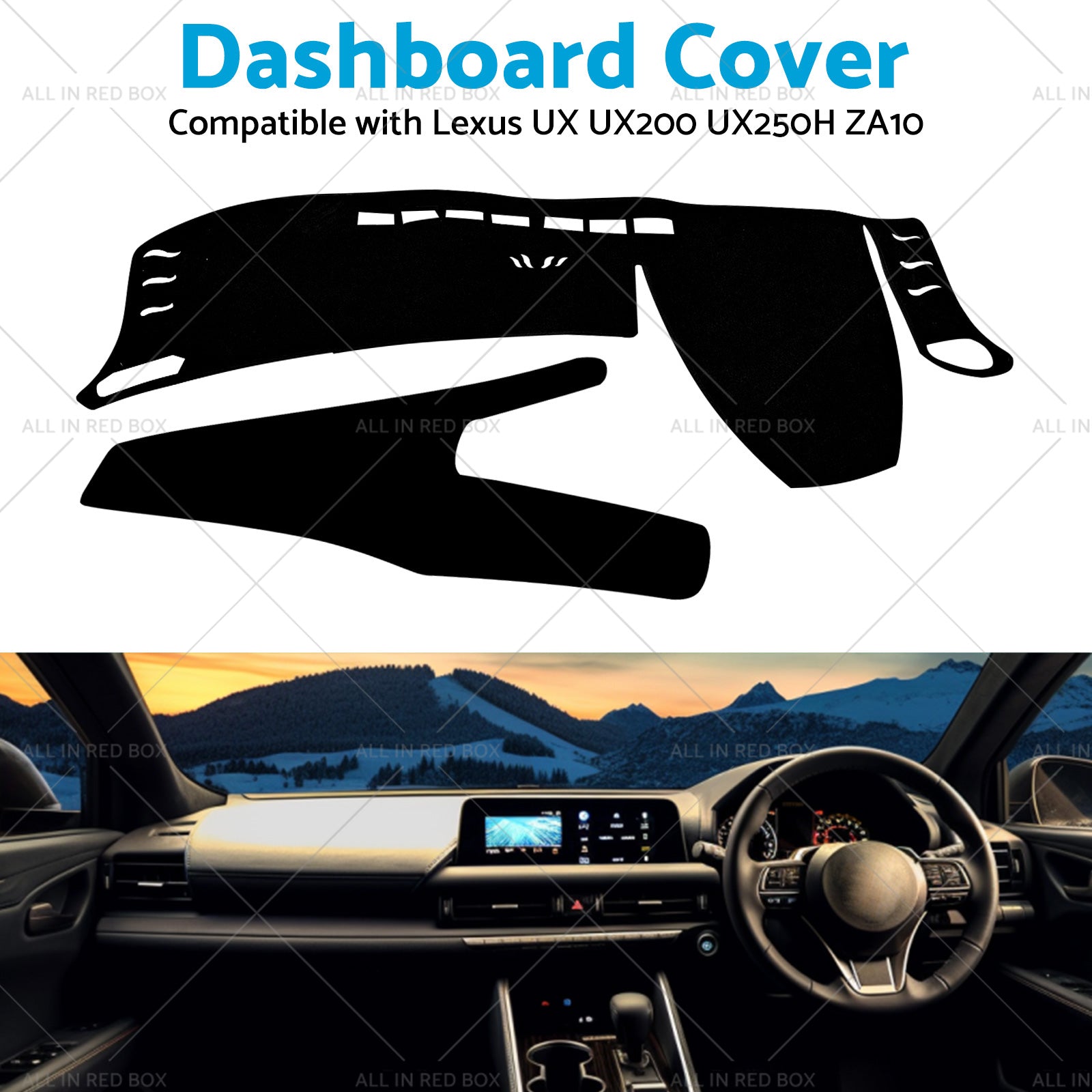 Non-Slip Dash Mat SuitableFor Lexus UX UX200 UX250H ZA10 2018-21 Dashboard Cover-3
