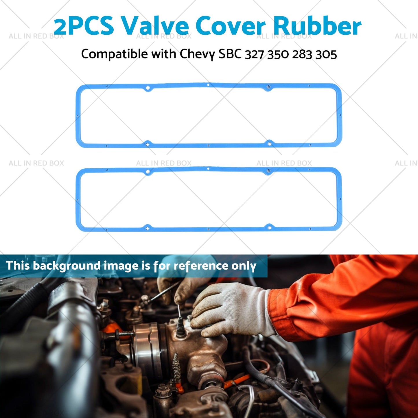 2PCS Valve Cover Rubber Steel Core Gasket Suitable For Chevy SBC 283 305 327 350-4