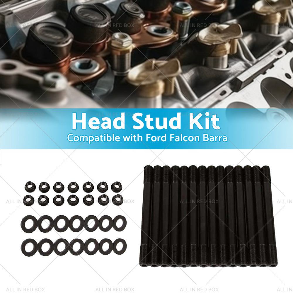 Suitable for Ford Falcon Barra XR6 BA BF FG FGX 4. 0 6 Cyl 12 Point Head Stud Kit-2