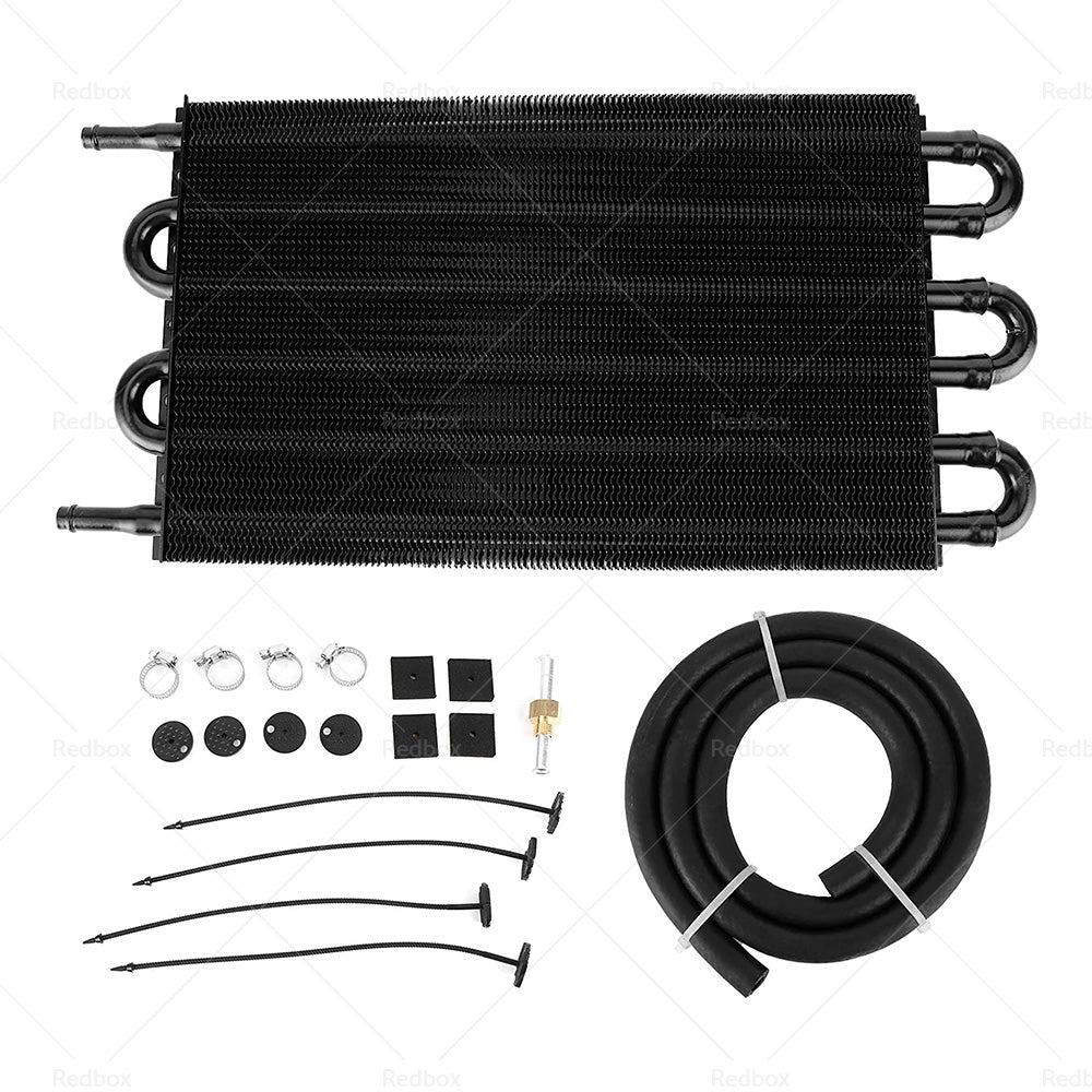 6 Row 6 AN Transmission Oil Cooler Auto Manual Radiator Converter Kit Universal-2