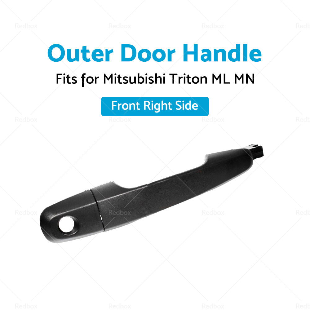 Black Front Right Outer Door Handle Suitable For Mitsubishi Triton ML MN 06-15-3