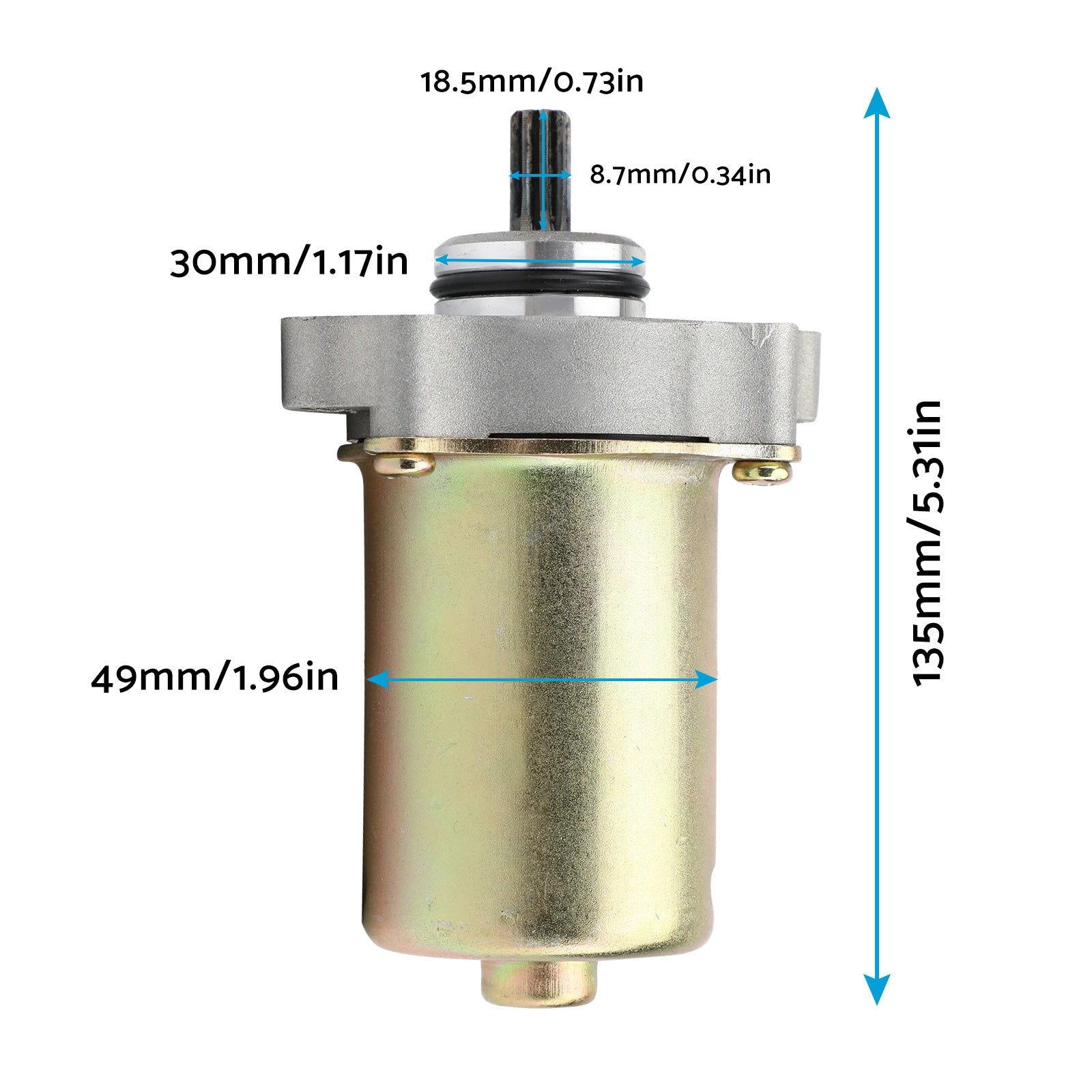 Starter Motor 9Teeth Suitable For Kawasaki BR125 Z125 Pro 2016-19 KLX110 L 10-20-2