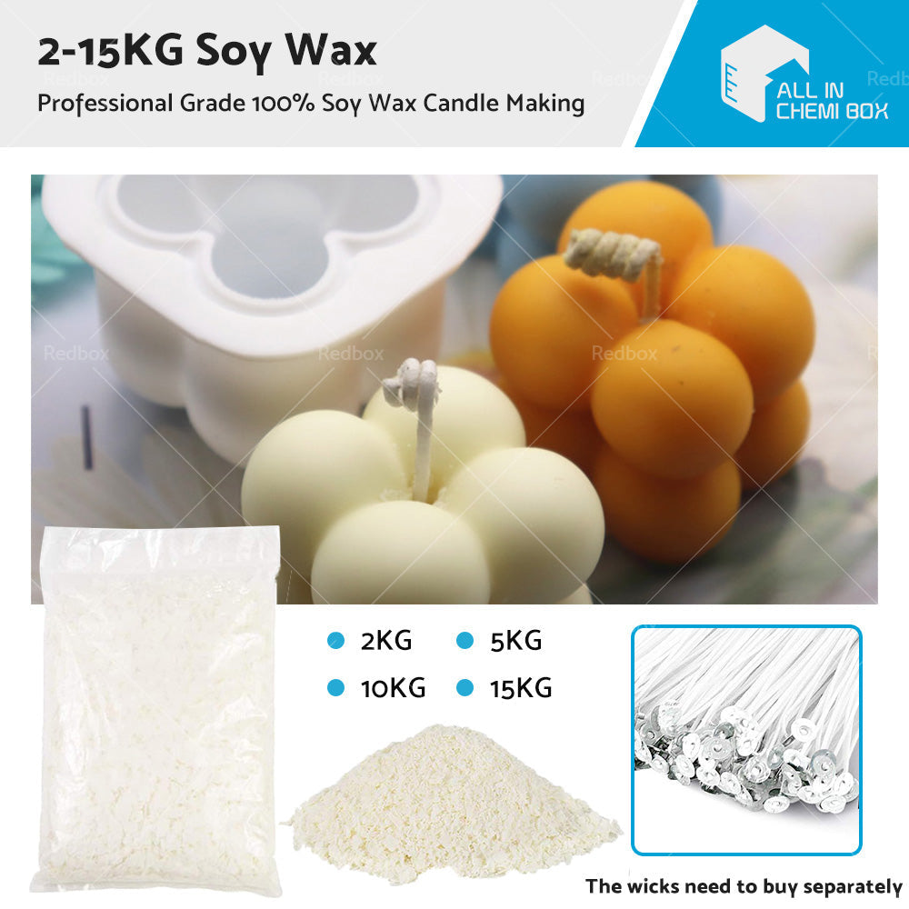 5KG Bulk 100percent Pure Soy Wax Natural Kosher Candle Making Supplies Crafts AU-3