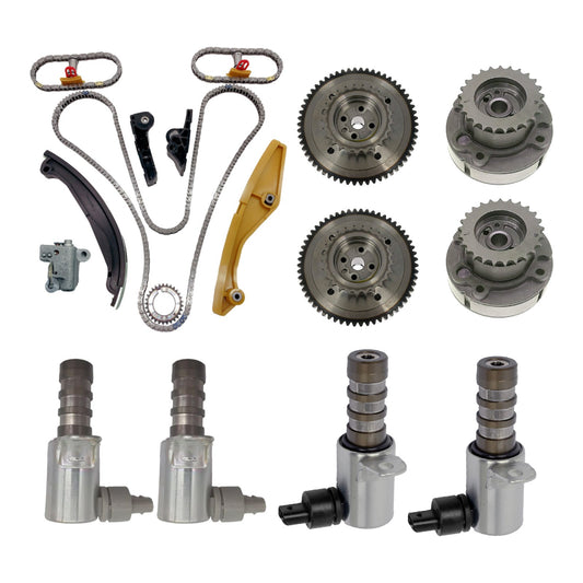 Timing Chain Kit with VVT Cam Phaser Suitable For Ford F-150 Lincoln MKX Taurus 3.5L 3.7L-0