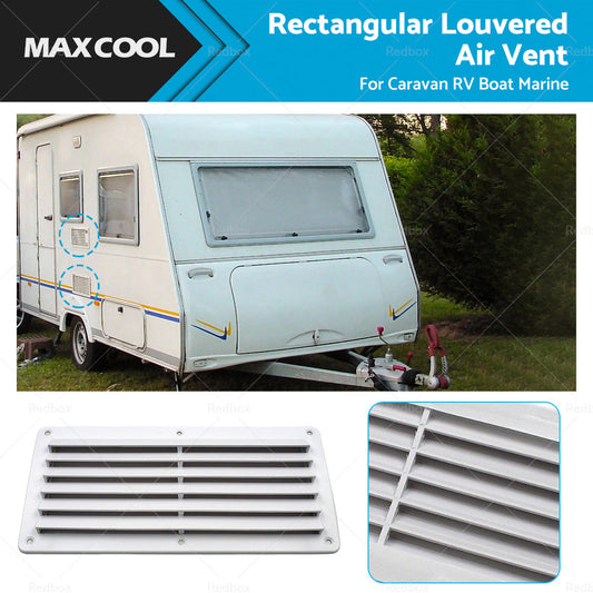 Rectangular Louvered Air Vent or Dent Vent For Caravan RV Boat Marine 260 x 125mm-0