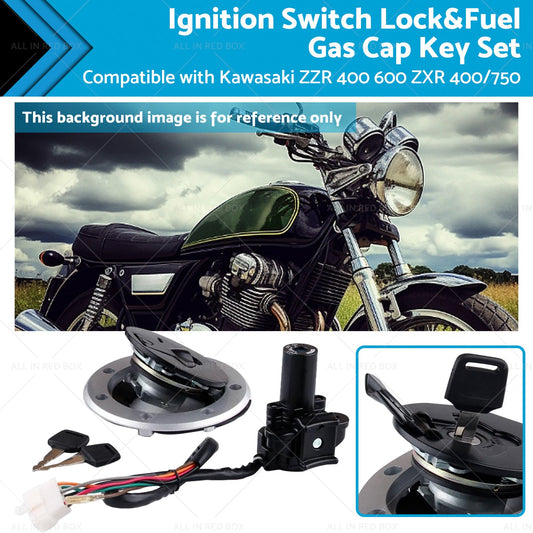 For Kawasaki ZZR 400 600 ZXR 400 750 Ignition Switch Lock and Fuel Gas Cap Key Set-0