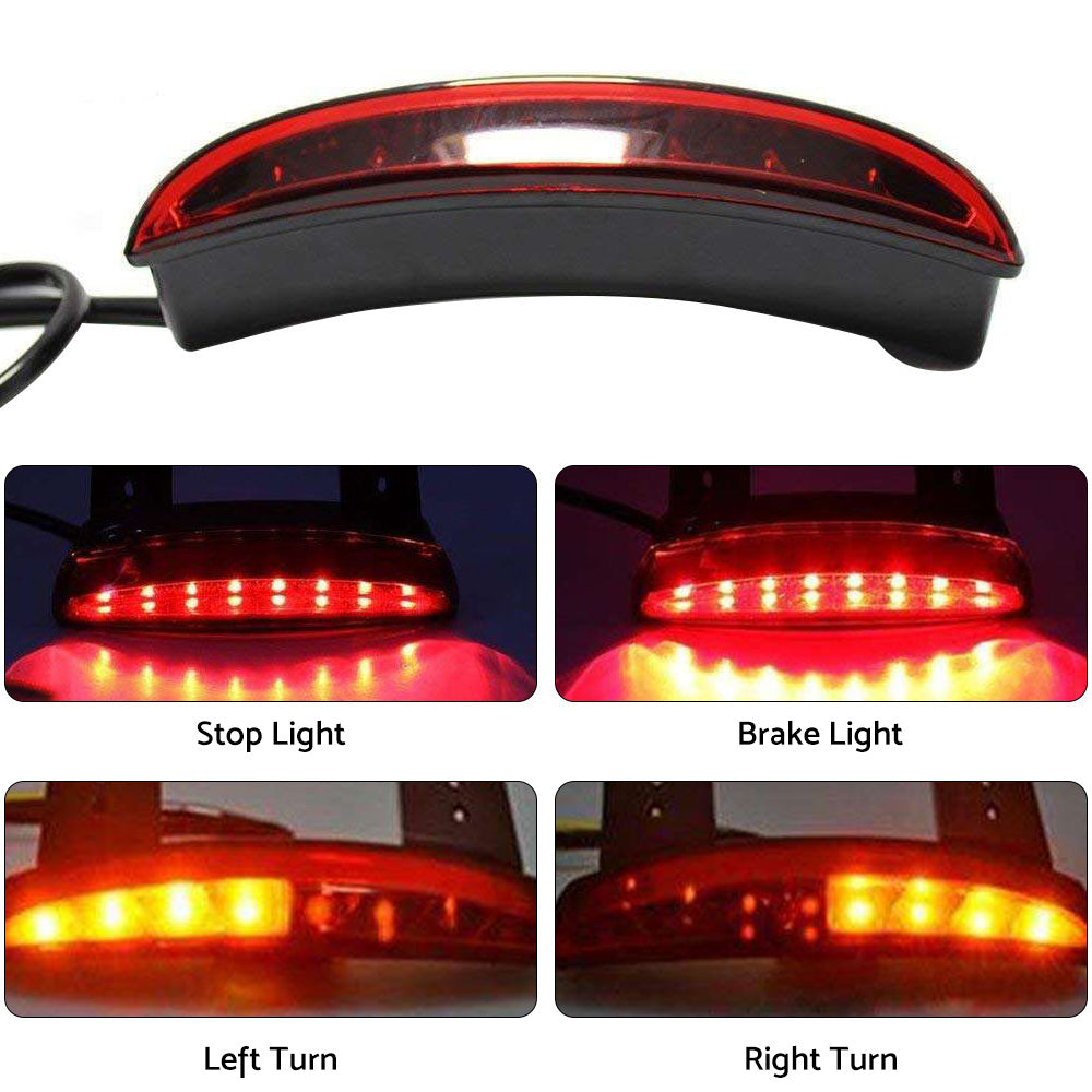 Suitable For Motorcycle Bobber Chopper LED Rear Turn Signal Brake Tail Light-3