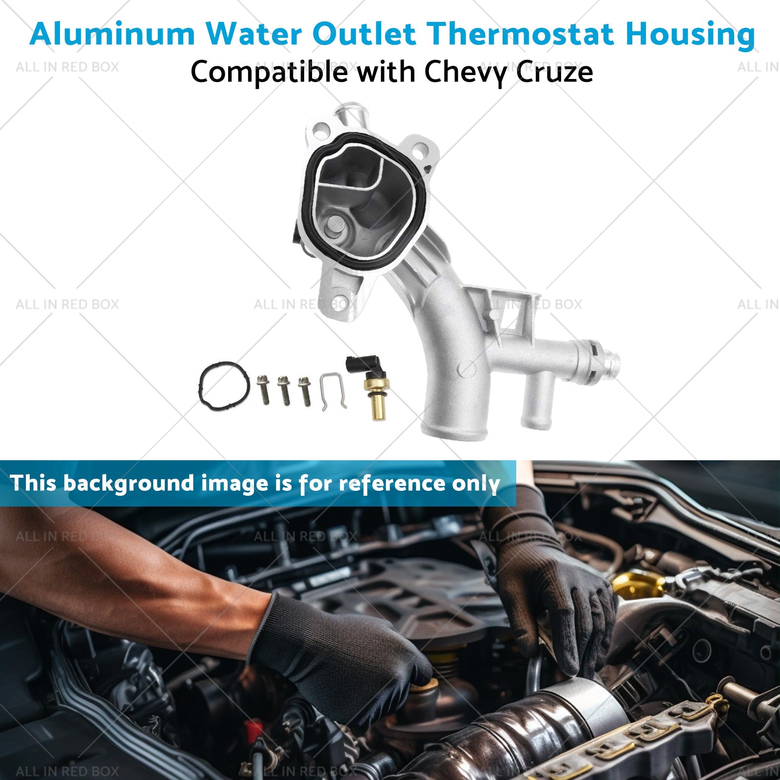 Water Outlet Thermostat Housing Aluminum Suitable for Chevy Cruze 1. 4L 11-18-4