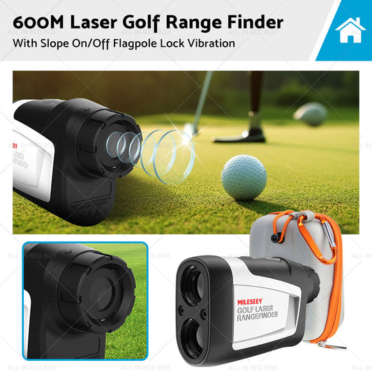 Mileseey 600M Golf Laser Range Finder with Slope On Off Flagpole Lock Vibration-0