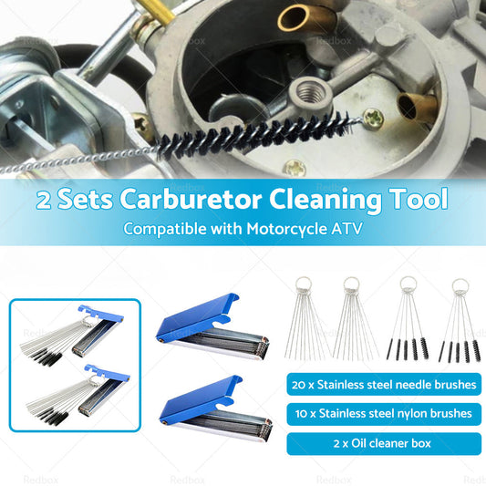 Carburetor Carb Jet Cleaning Tool Wire Brush Cleaner For Motorcycle ATV W  Brush-0
