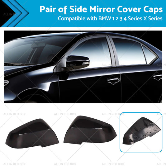 Pair Side Mirror Caps Cover Suitable for BMW F20 F21 F22 F30 Series 1 2 3 4-0