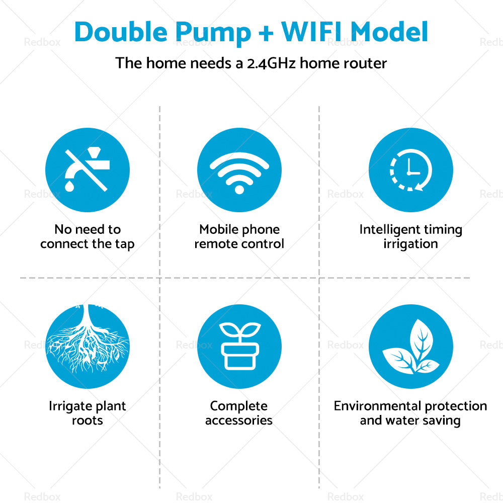 WiFi Control Watering System Double Pump Automatic Water Drip Mobile APP Control-4
