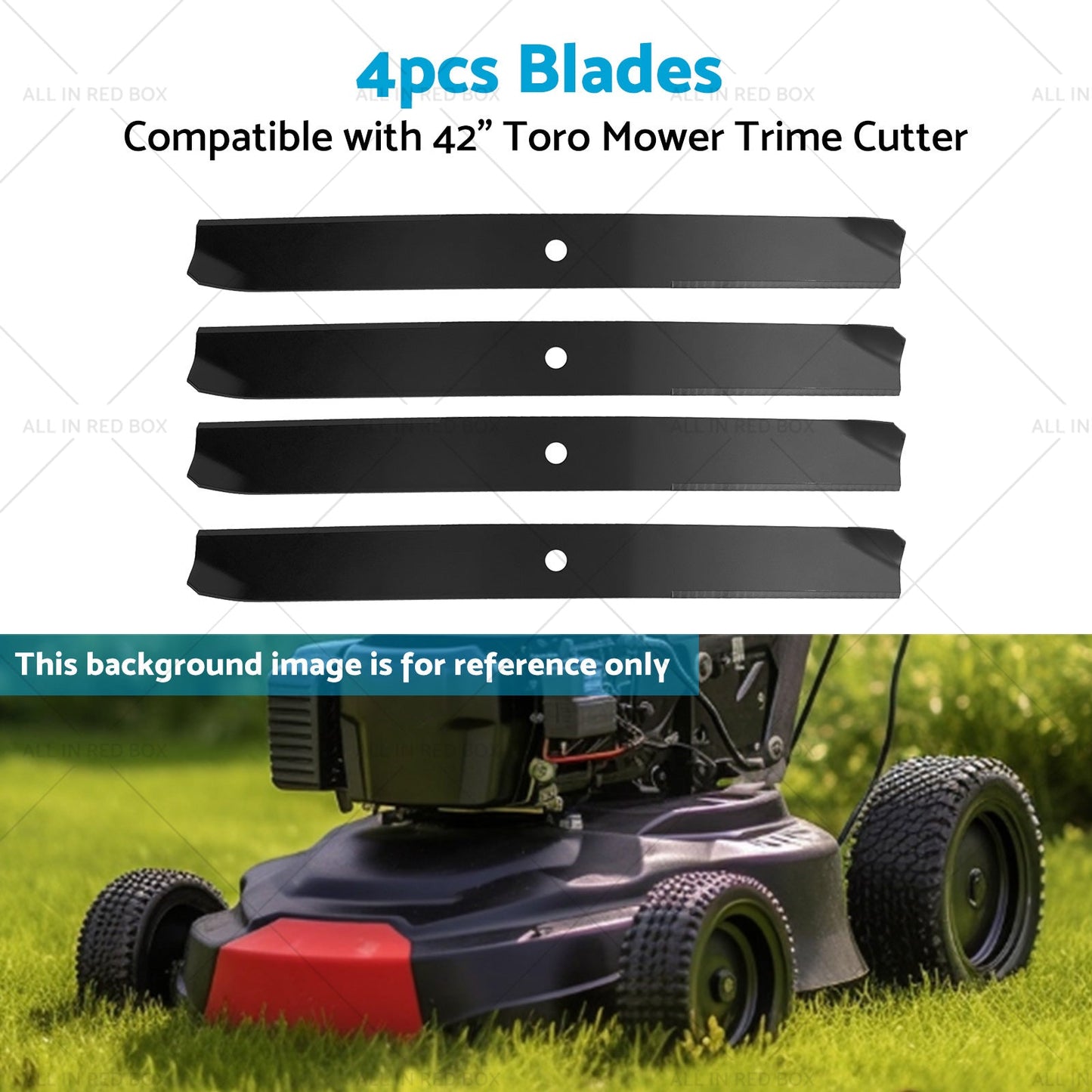 4x Blade Suitable for 42inch Toro Mower Trime Cutter Z420 106-2247-03 106-2247-2