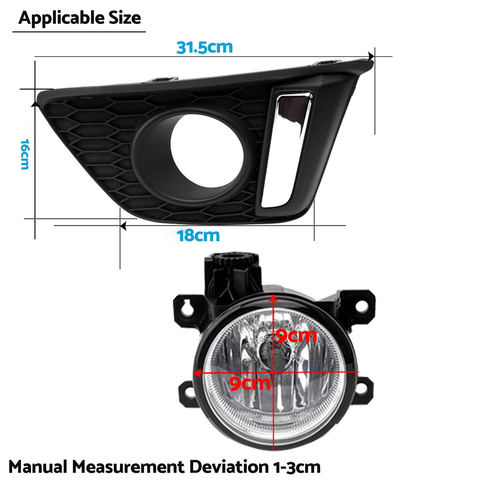 Full Set Fog Light Spot Driving Lamp Kit Suitable For Honda Jazz GF 2014-2017-3